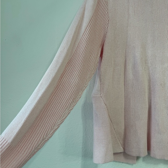 CARMEN MARC VALVO NWT Women’s Light Pink Sweater Cardigan XL Zipper Faux Pocket - Picture 11 of 15